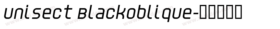Unisect BlackOblique字体转换